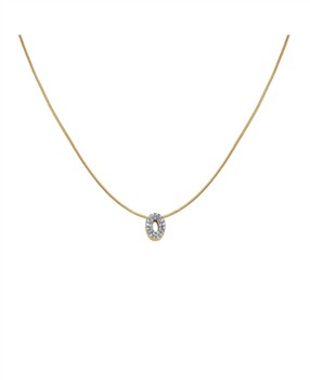 Rosefield Pave Letter O Necklace JNMOG-J1087, von Rosefield