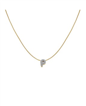 Rosefield Pave Letter P Necklace JNMPG-J1088, von Rosefield
