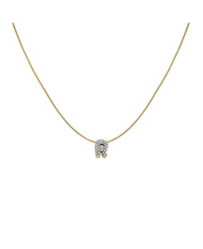 Rosefield Pave Letter R Necklace JNMRG-J1090, von Rosefield