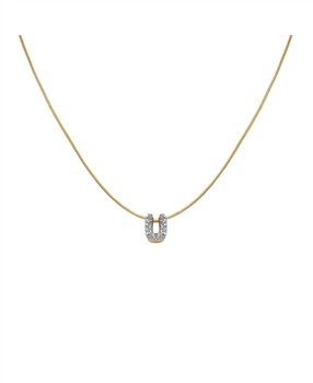Rosefield Pave Letter U Necklace JNMUG-J1093, von Rosefield