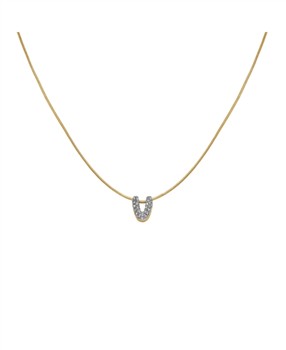 Rosefield Pave Letter V Necklace JNMVG-J1094, von Rosefield