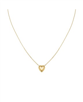 Rosefield Ridged Puffy Heart Necklace JNPHG-J1008, von Rosefield