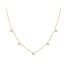Rosefield Row of Hearts Necklace JNRHG-J1005, von Rosefield