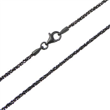 Armbånd & halskæde - Oxidized/925-DiamondCut=1,8mm diameter 90cm, von San - Links of Joy