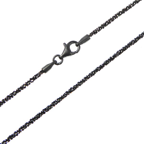 Armbånd & halskæde - Oxidized/925-DiamondCut=1,8mm diameter 38cm, von San - Links of Joy