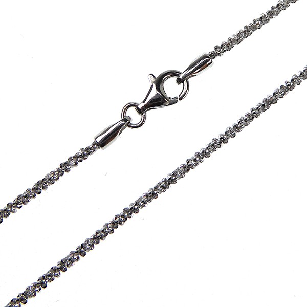 Armbånd & halskæde - Rhodium/925-DiamondCut=1,8mm diameter 45cm, von San - Links of Joy