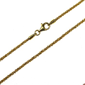 Armbånd & halskæde - Goldplated/925-DiamondCut=1,8mm diameter 90cm, von San - Links of Joy