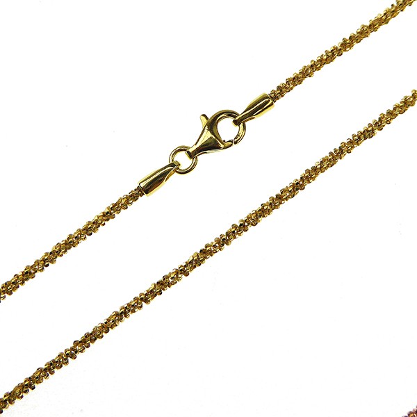 Armbånd & halskæde - Goldplated/925-DiamondCut=1,8mm diameter 40cm, von San - Links of Joy