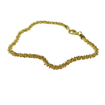 Armbånd & halskæde - Goldplated/925-DiamondCut=2,8mm diameter 80cm, von San - Links of Joy