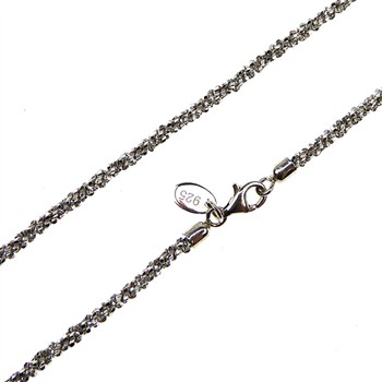 Armbånd & halskæde - Rhodium/925 DiamondCut=2,8mm diameter 80cm, von San - Links of Joy