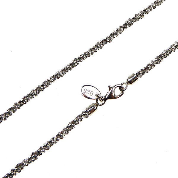 Armbånd & halskæde - Rhodium/925 DiamondCut=2,8mm diameter 80cm, von San - Links of Joy