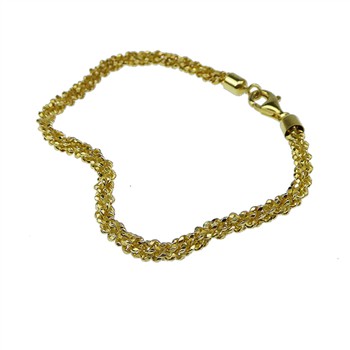 Armbånd & halskæde - Goldplated/925-DiamondCut=3,8mm diameter 60cm, von San - Links of Joy