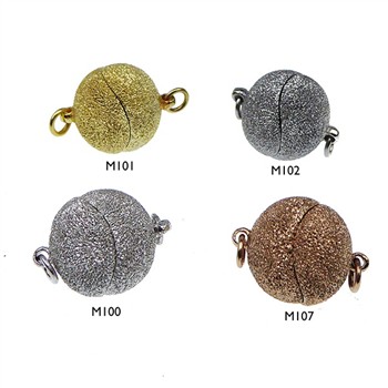 Magnetlås - 12mm - Sterlingsølv/925 - DiamondCut M101-Forgyldt, von San - Links of Joy