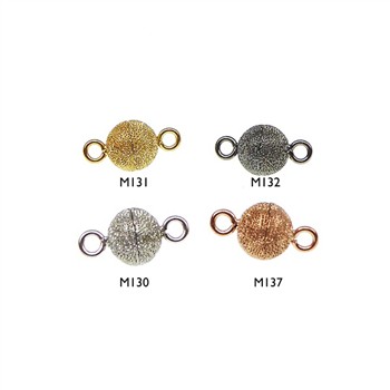 Magnetlås - 6mm - Sterlingsølv/925 - DiamondCut M131-Forgyldt, von San - Links of Joy