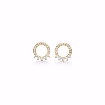 Seville Jewelry ELLIE Ohrringe aus vergoldetem Silber mit Zirkonia