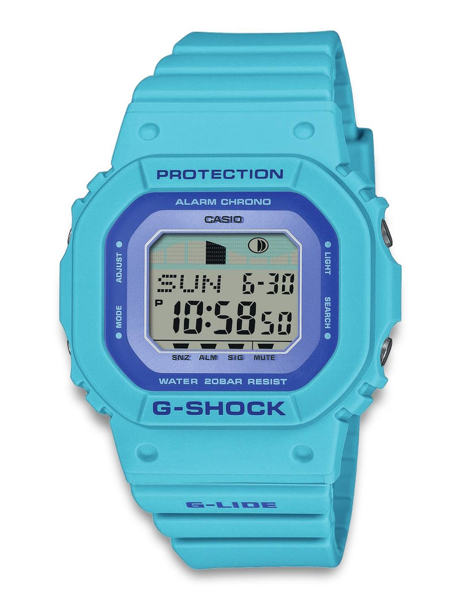 Casio G-Shock GLX-S5610-2ER, blau, digitales Display, wasserdicht 20 Bar, Alarm, Chronograph.