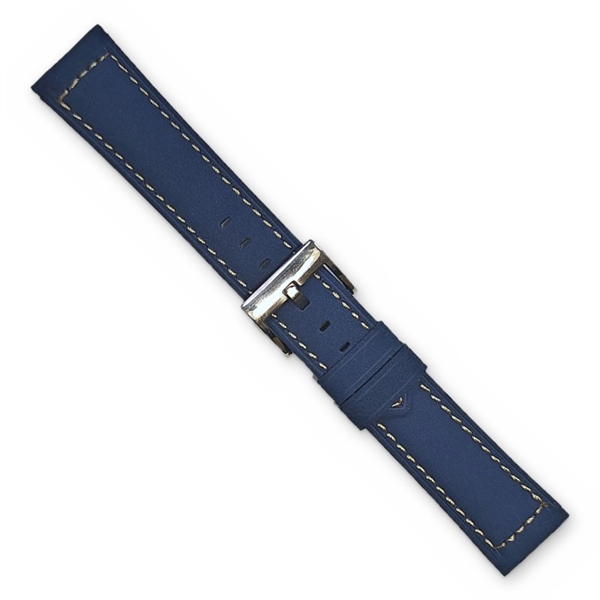 blue Vintage leather watchstrap - 24 mm